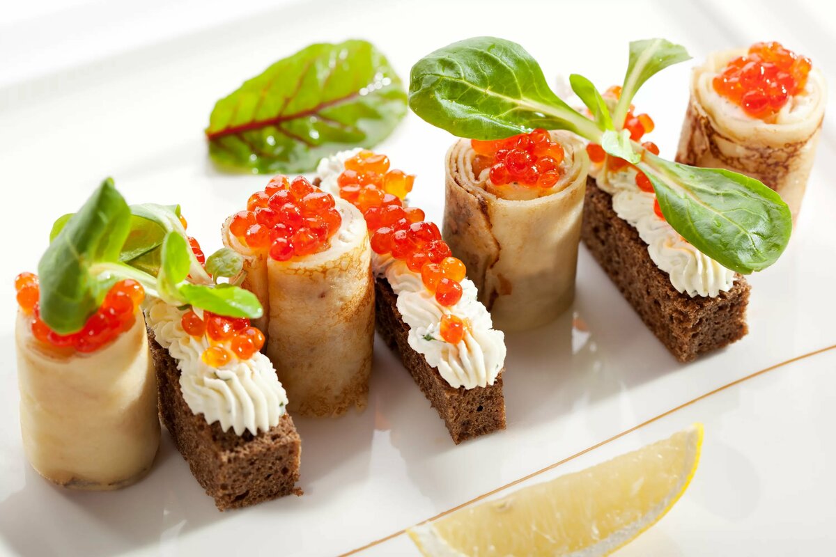 закуски с икрой фото