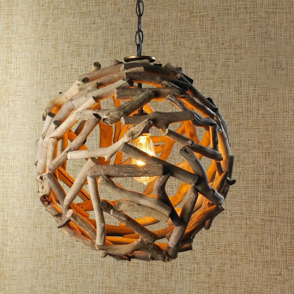 Driftwood Ball Pendant Light в 2019 г. interior: lighting Идеи для мебели, Освещение и Подвесное освещение