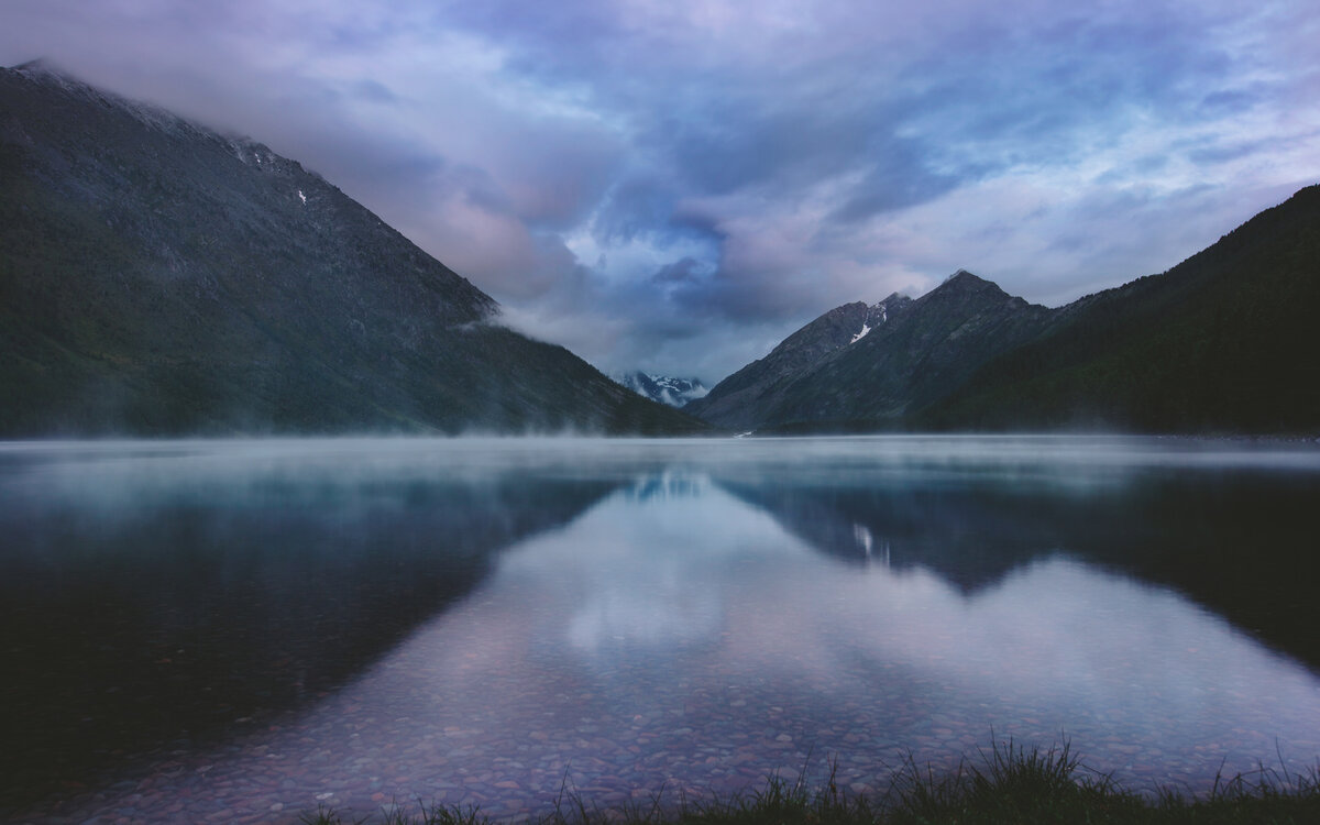 озеро туман фото