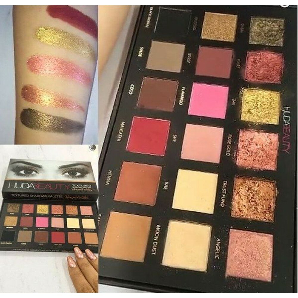палетка теней huda beauty rose фото