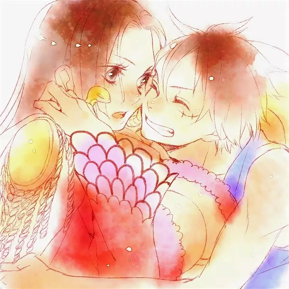 Луффи хэнкок картинки