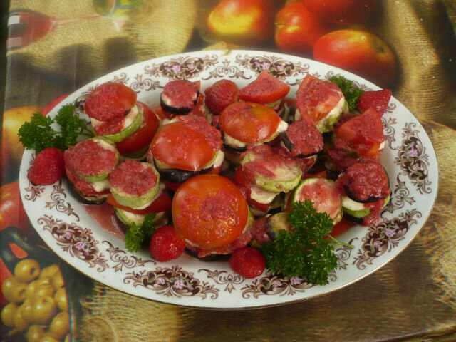 закуска кабачки с помидорами фото