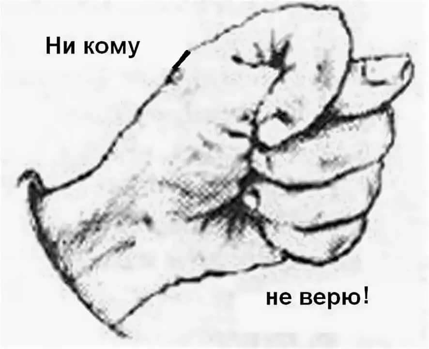 Рисунок дули из пальцев