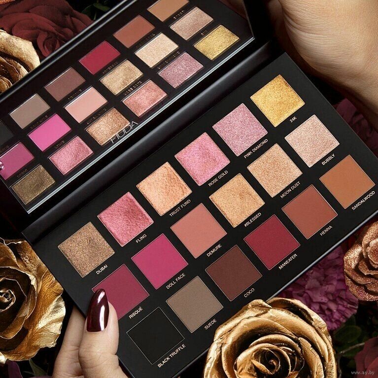 huda beauty палетка теней rose gold - remastered фото