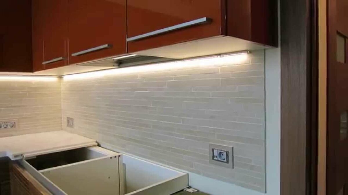 подсветка для кухни под шкафы видео