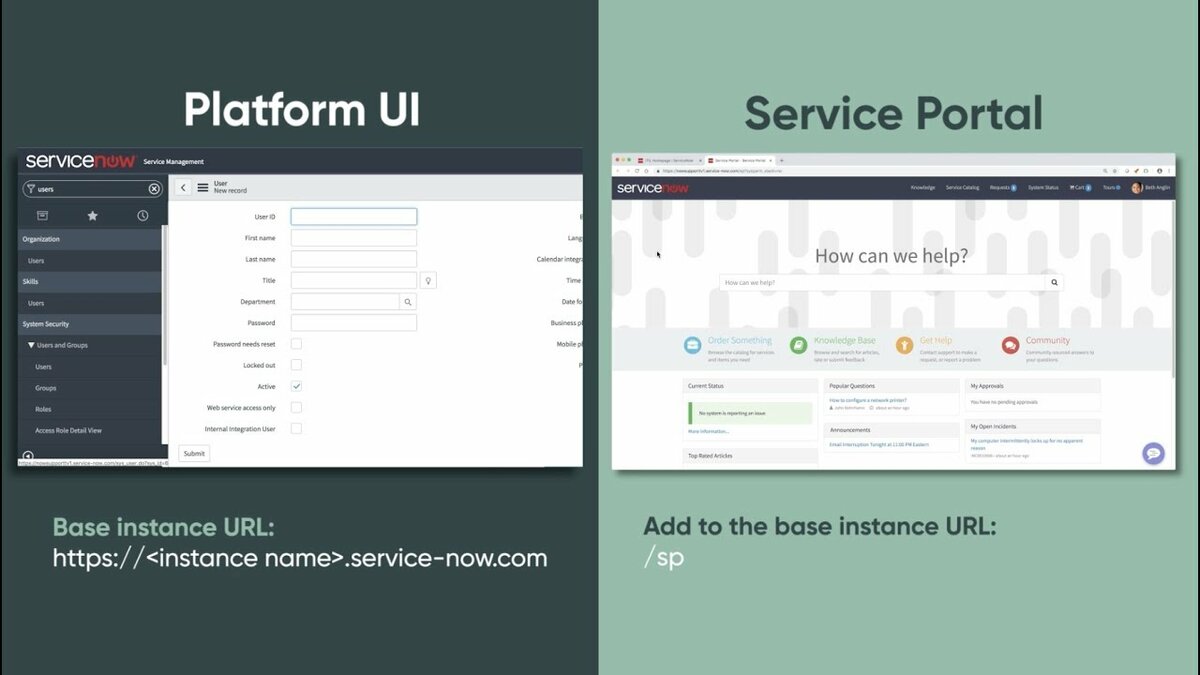 Servicenow portal examples