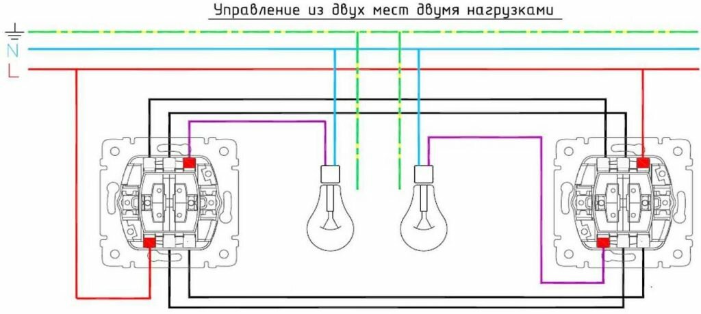 схема переходной выключатель