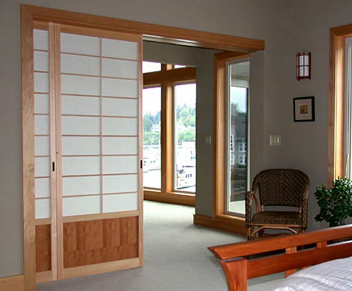 двери в японском стиле фото
