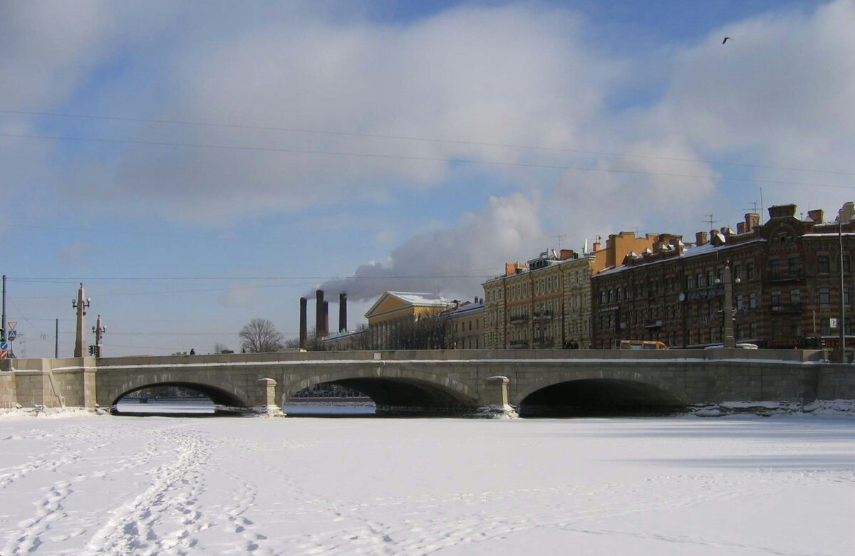 обуховский мост через фонтанку в санкт-петербурге фото