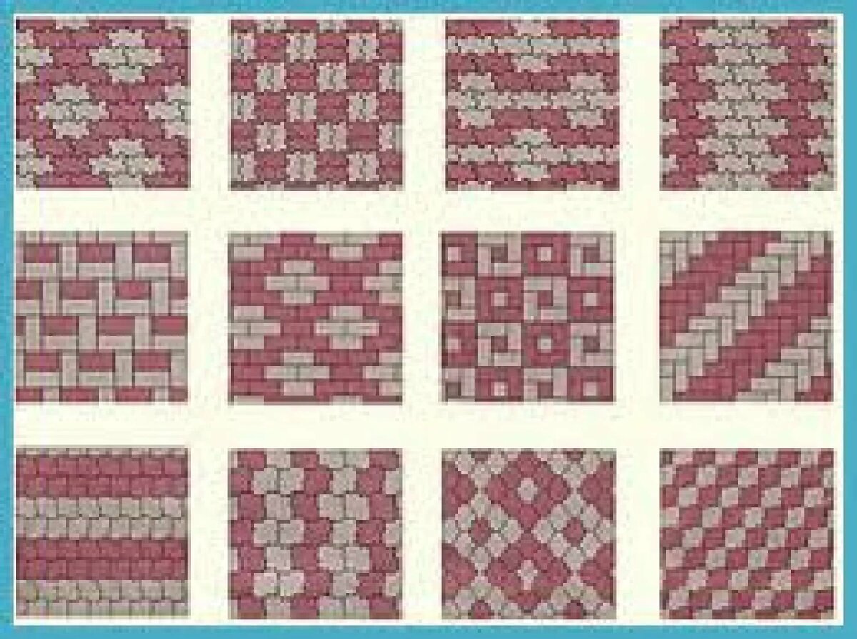 Варианты укладки тротуарной плитки