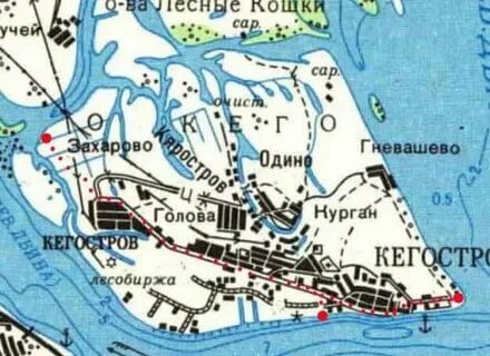 остров кегостров архангельск на карте фото
