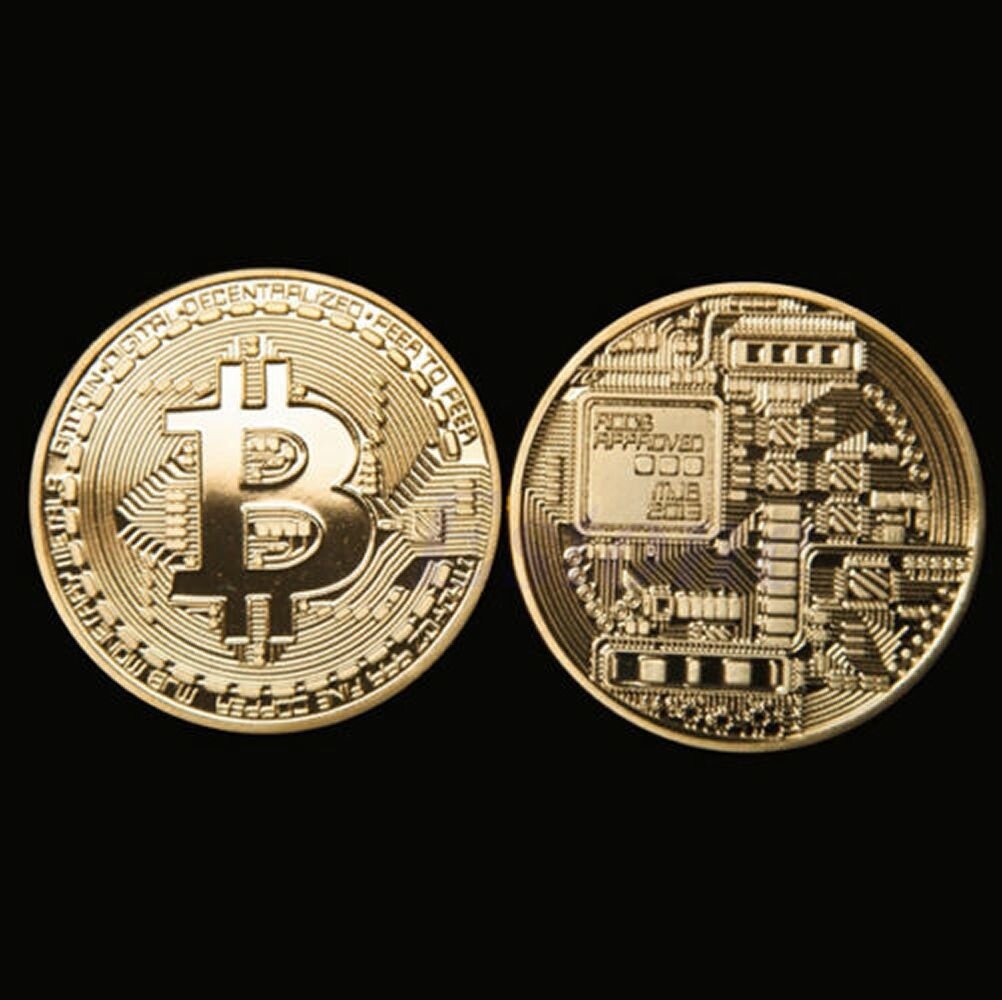 сувенирная монета bitcoin фото