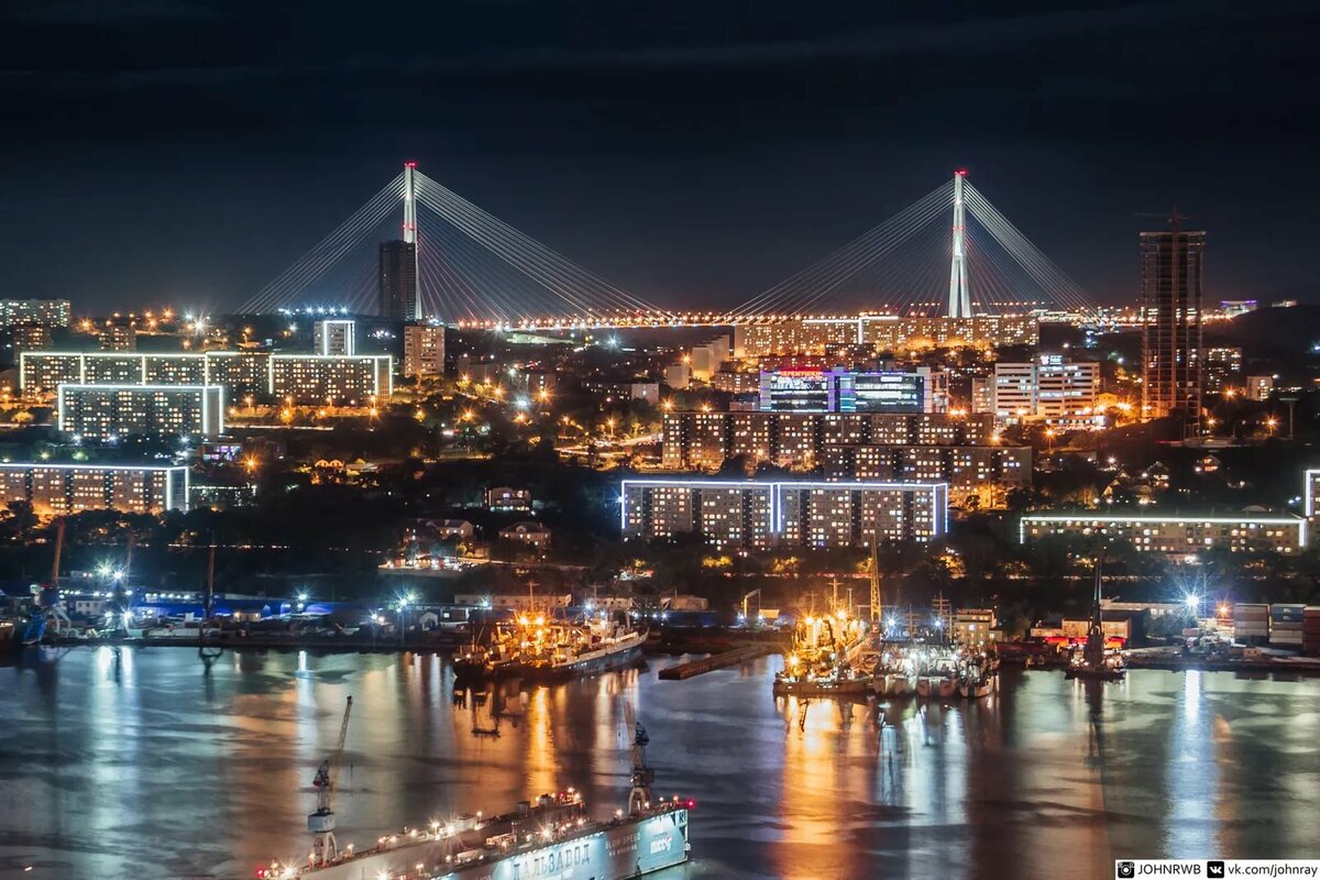 ночной мост владивосток фото