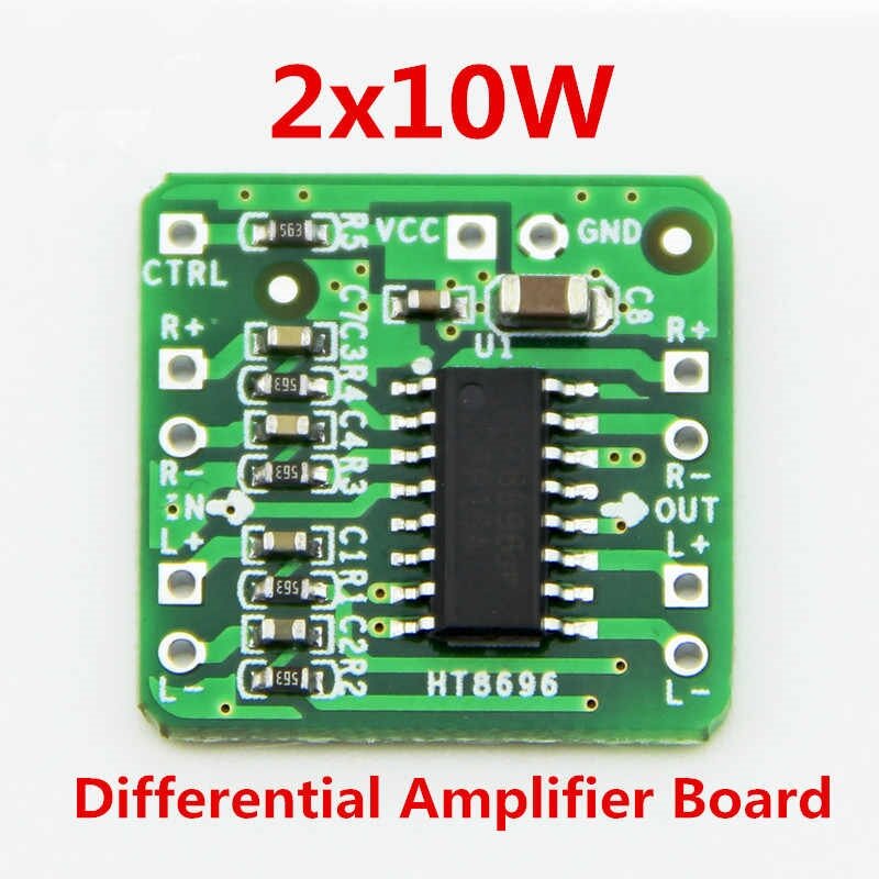 differential amplifier board 2x10w digital class d audio power amplifier ht8696 фото