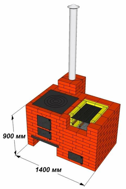 варочная уличная печь своими руками