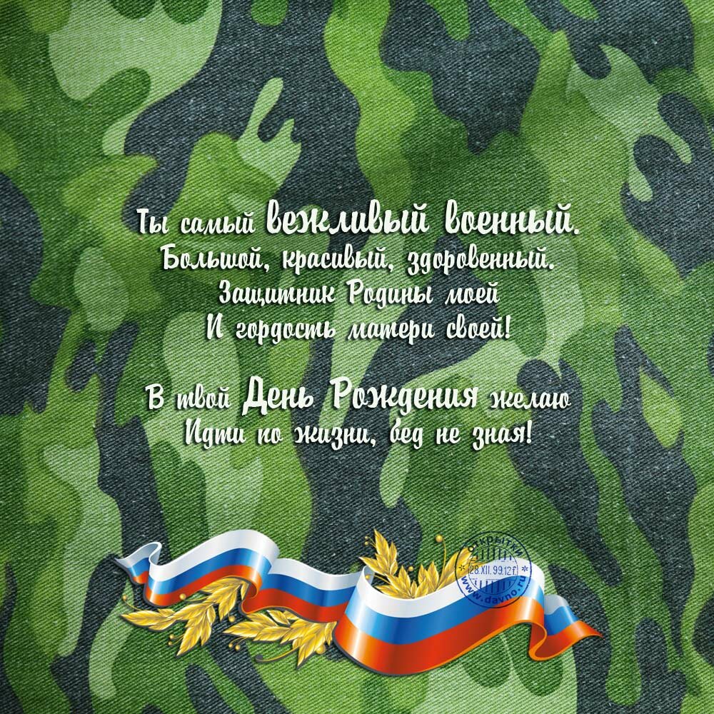 Прикольные поздравления солдату