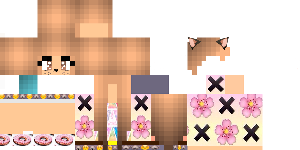 minecraft skin template girl