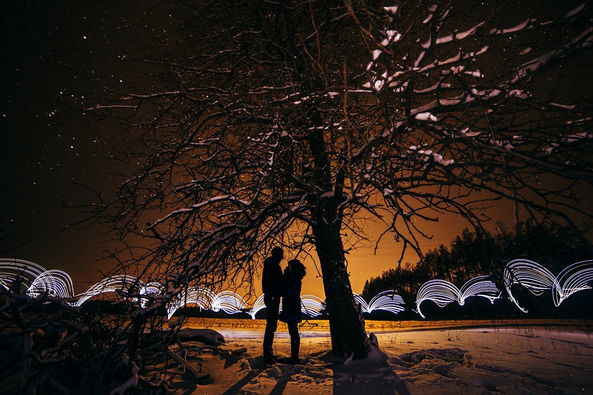 ночь зимняя фото