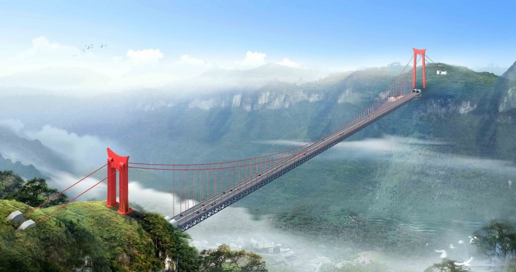 самый большой подвесной мост в мире