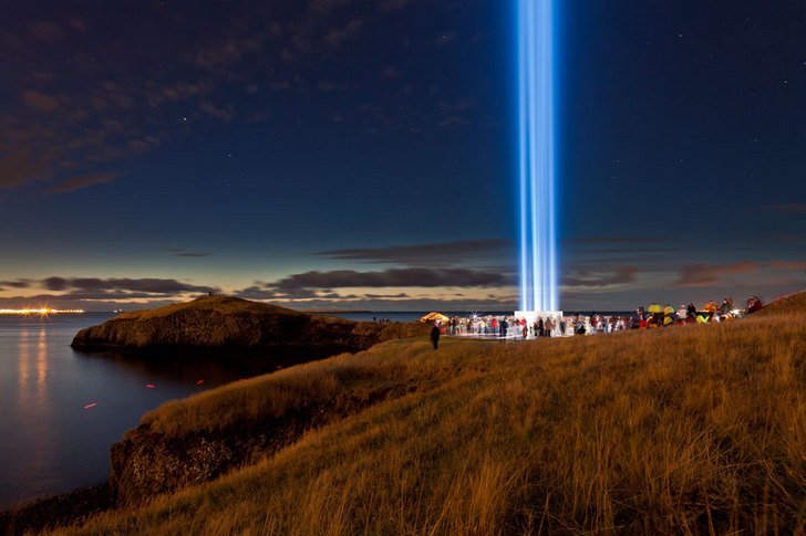 imagine peace tower рейкьявик фото