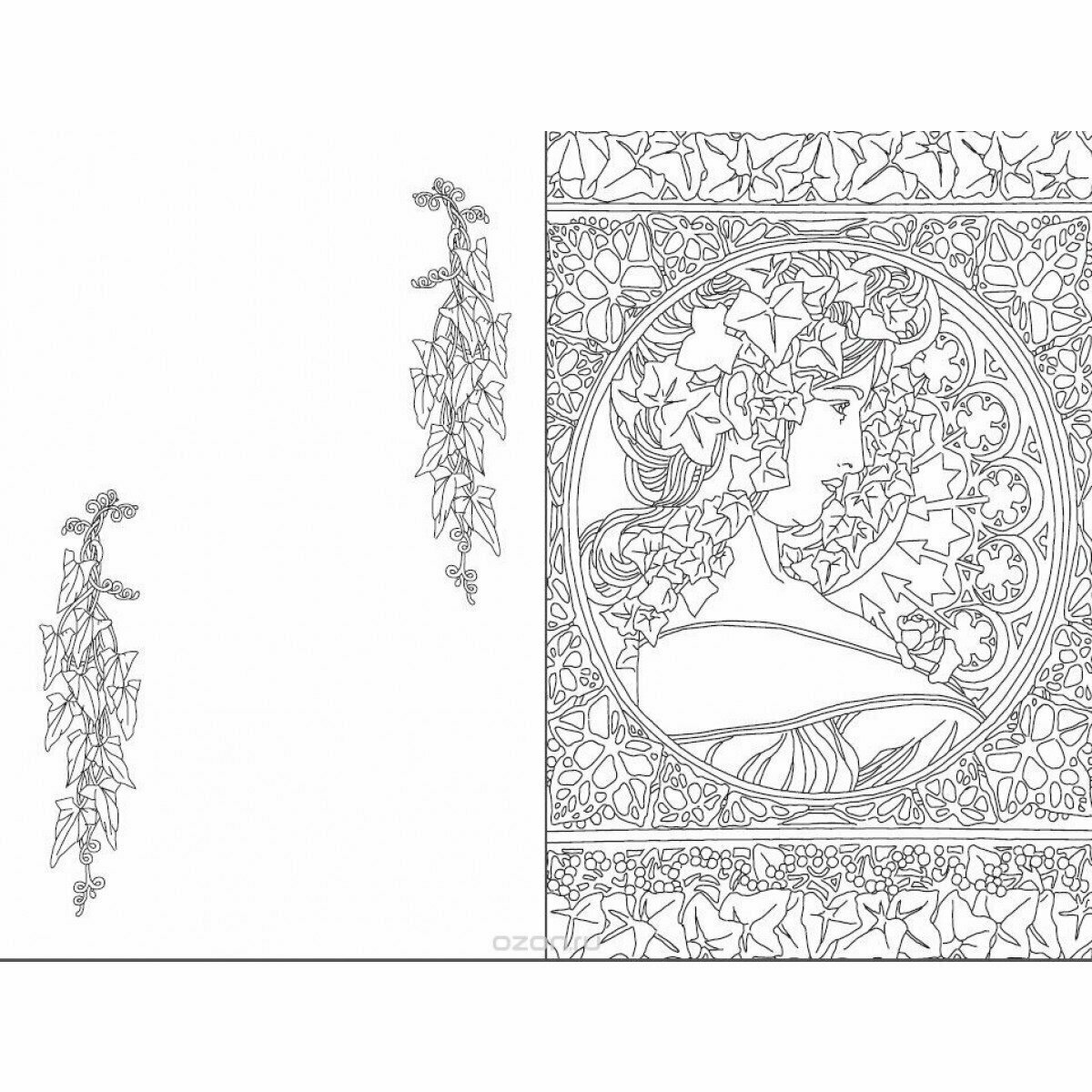 записная книга-раскраска artbook ар-нуво фото