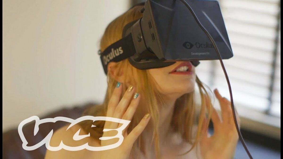 Virtual sex party woman making