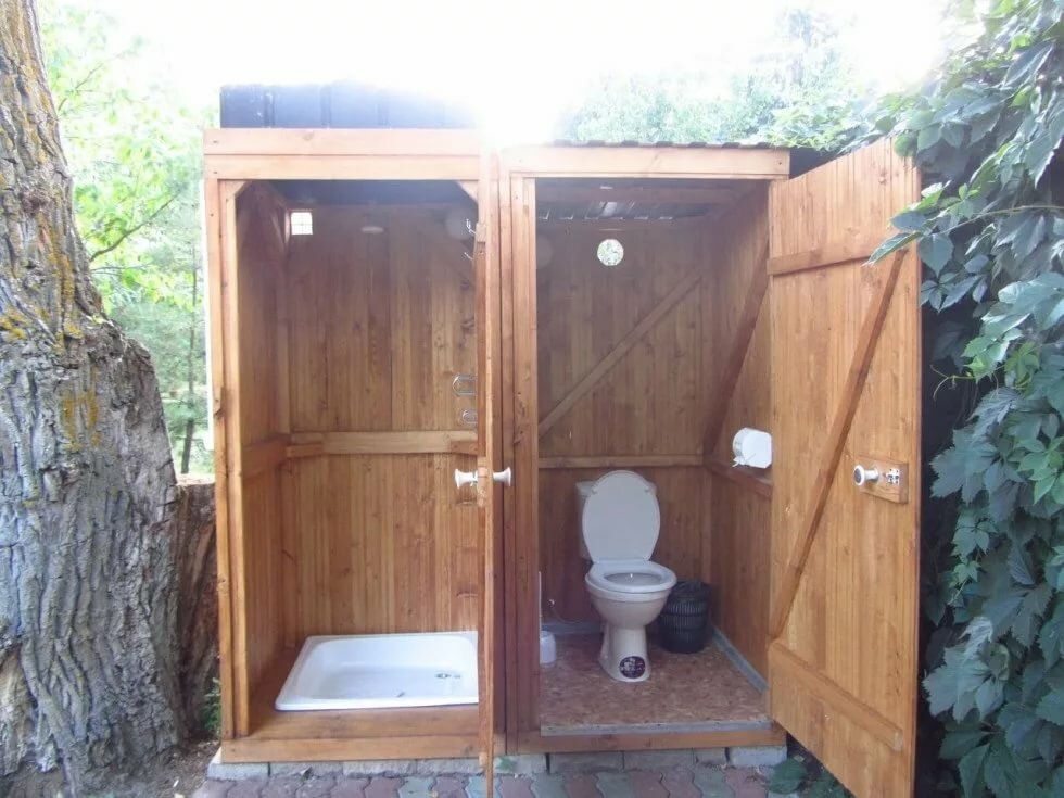 дачный туалет с душем своими руками