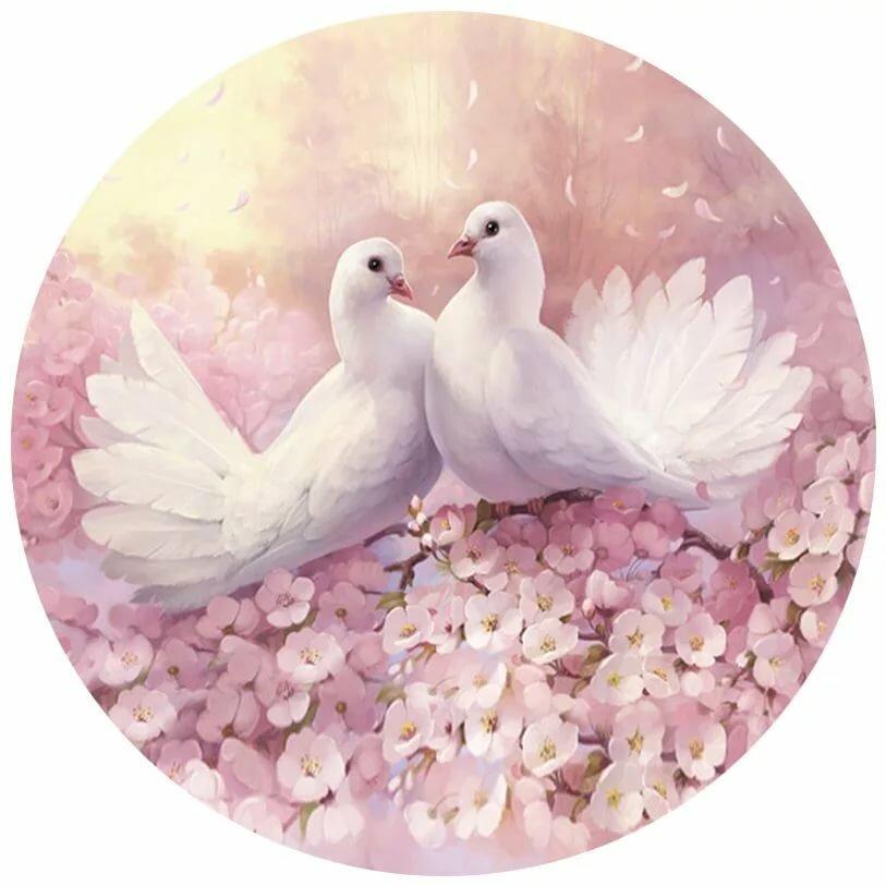 Рисованные голуби картинки на свадьбу