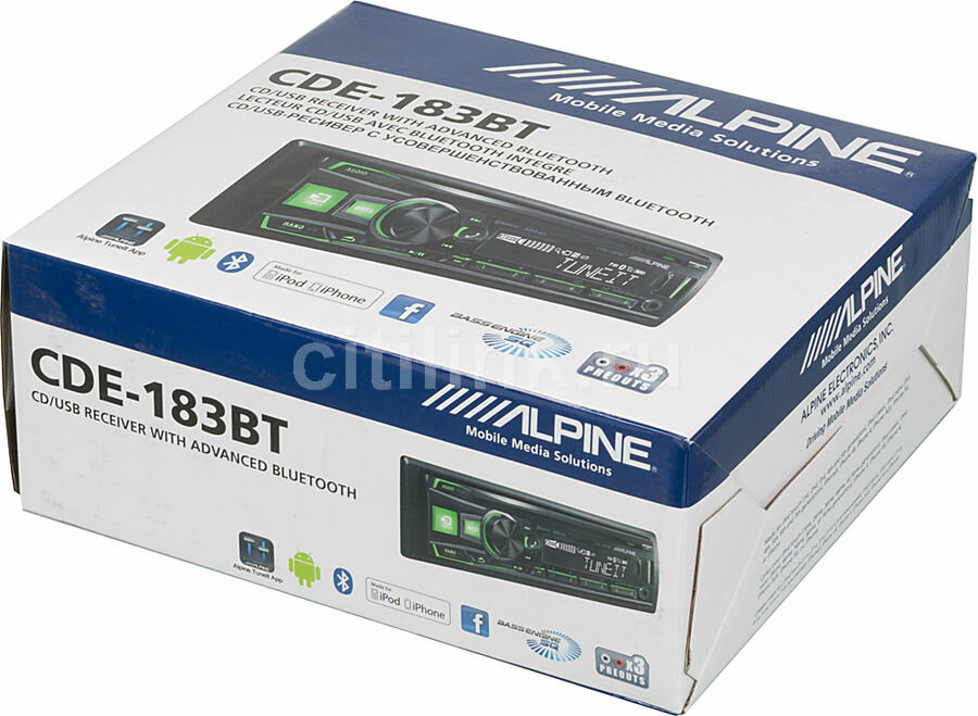 автомагнитола alpine ute-80b, usb фото