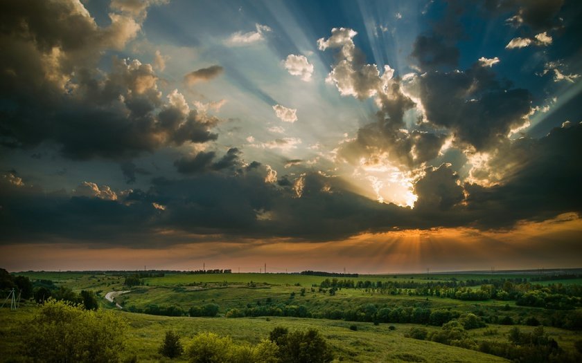пейзаж с облаками фото