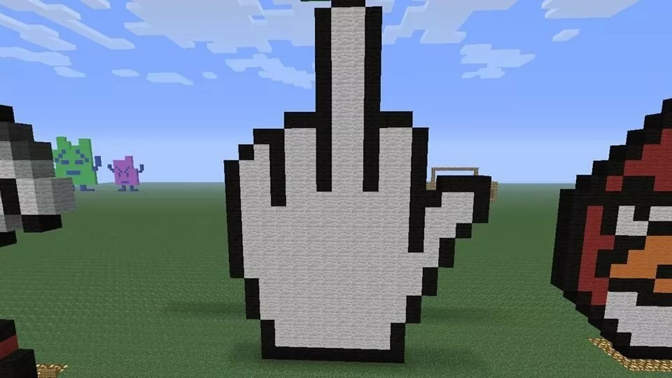 как построить пиксель арт в майнкрафте #4