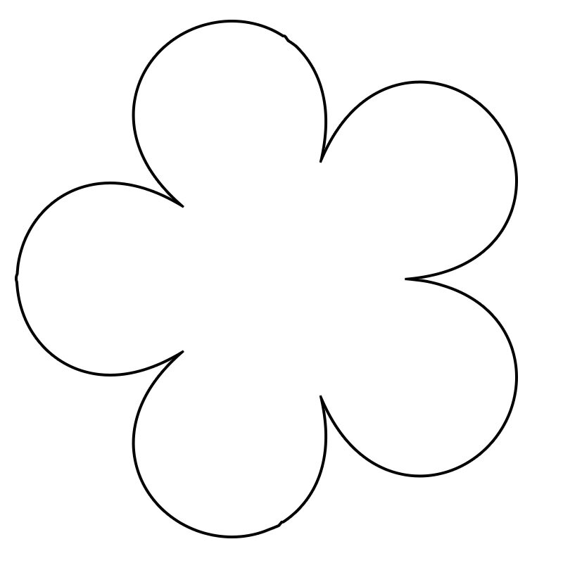 Трафарет цветка на открытку