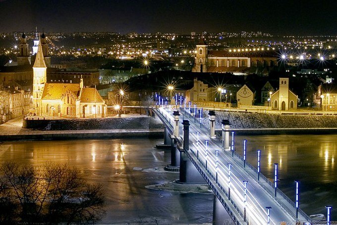 каунас фото ночного города фото