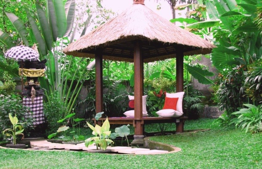 gazebo bambu фото