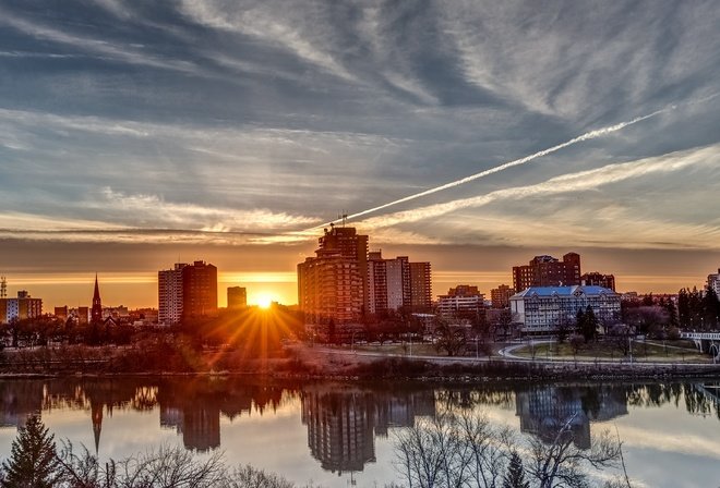 город рассвет фото