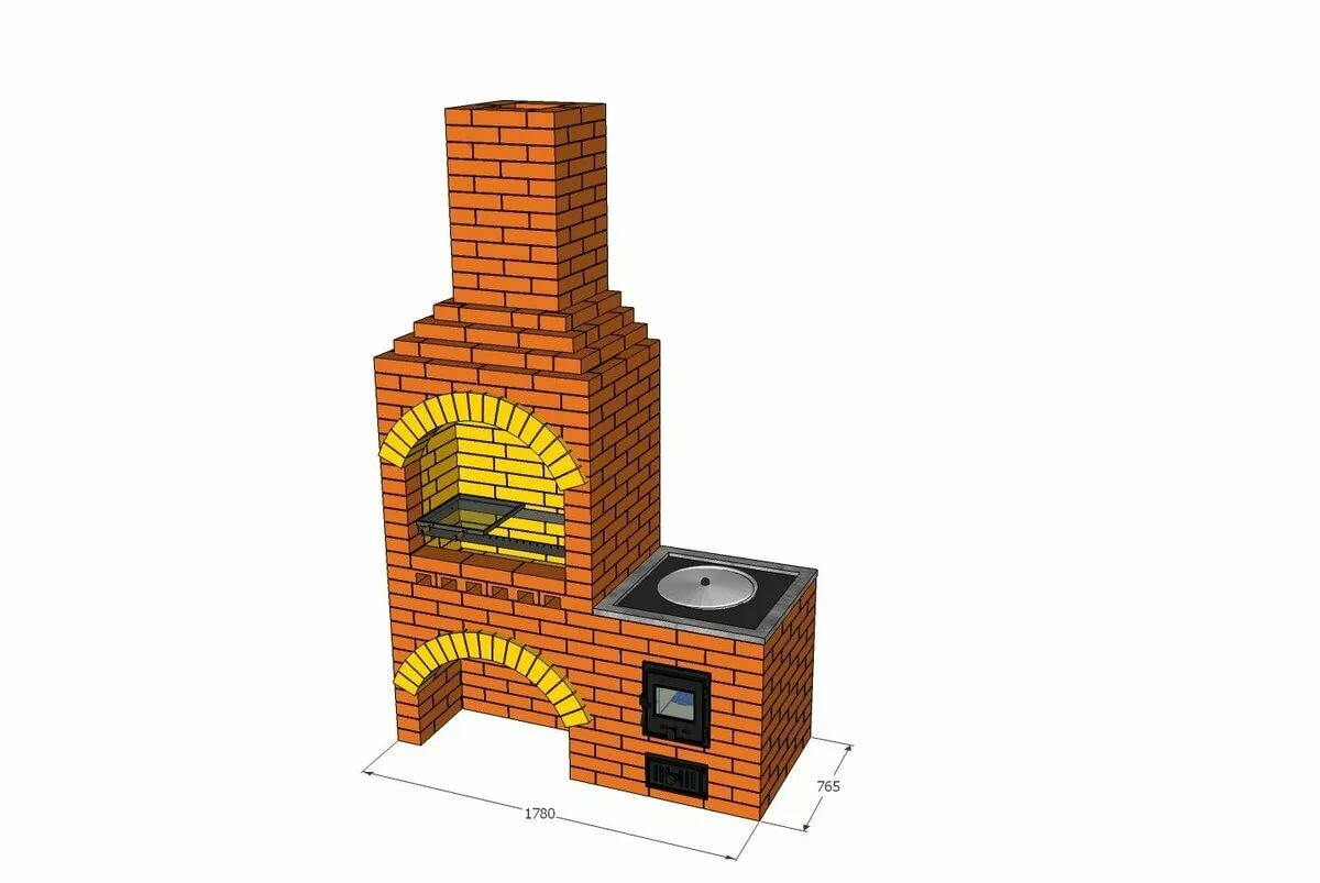 печь мангал из кирпича бесплатные проекты