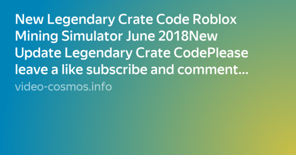 Roblox Mining Simulator Code Legendary