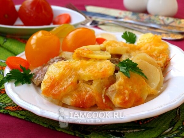 мясо по французски с картофелем фото