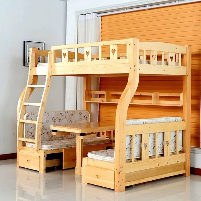 детская деревянная двухъярусная кровать своими руками