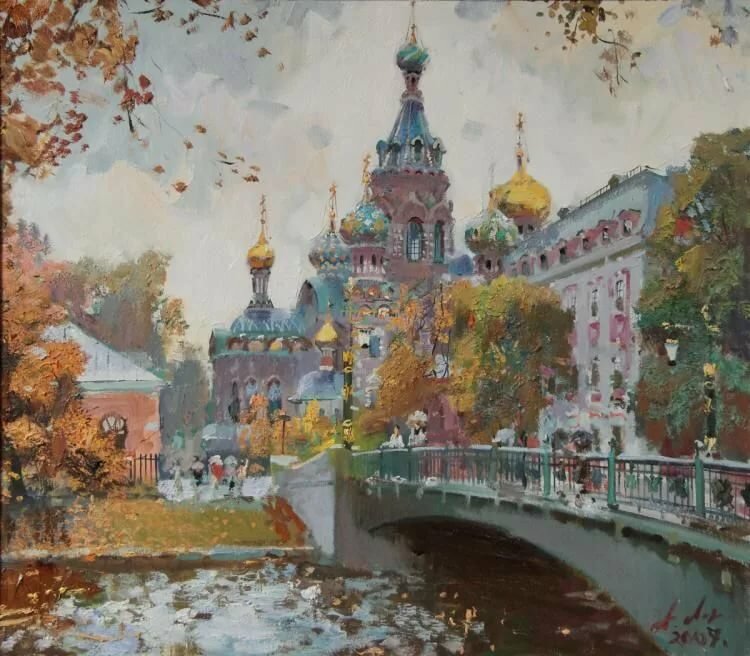 городской пейзаж живопись фото