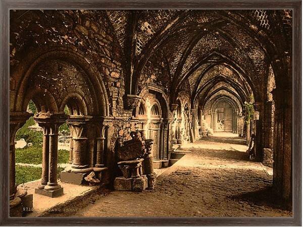cloister of michaelstein abbey near blankenburg in harz фото