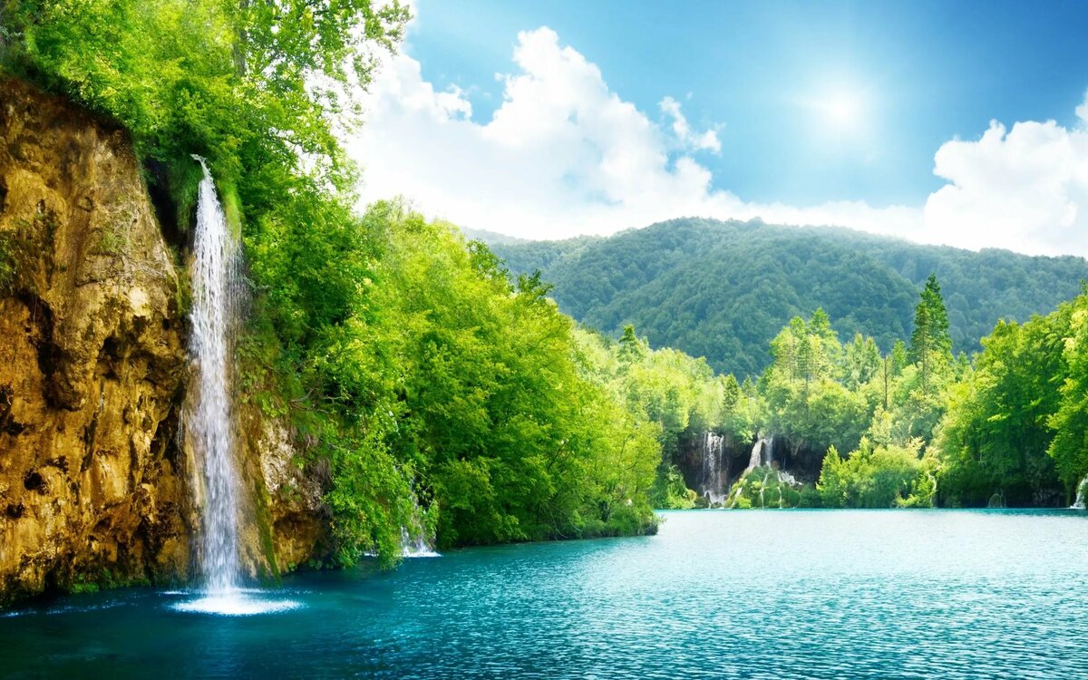 красивый водопад фото