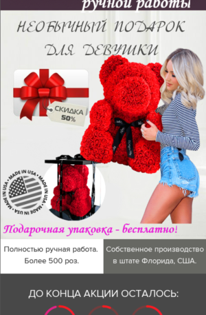 мишка из роз фото