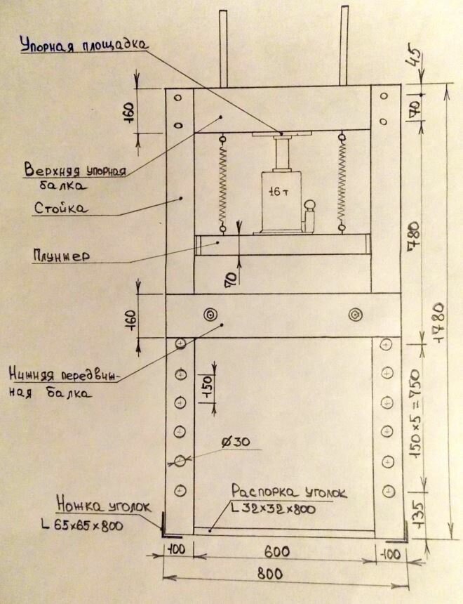 размеры самодельного