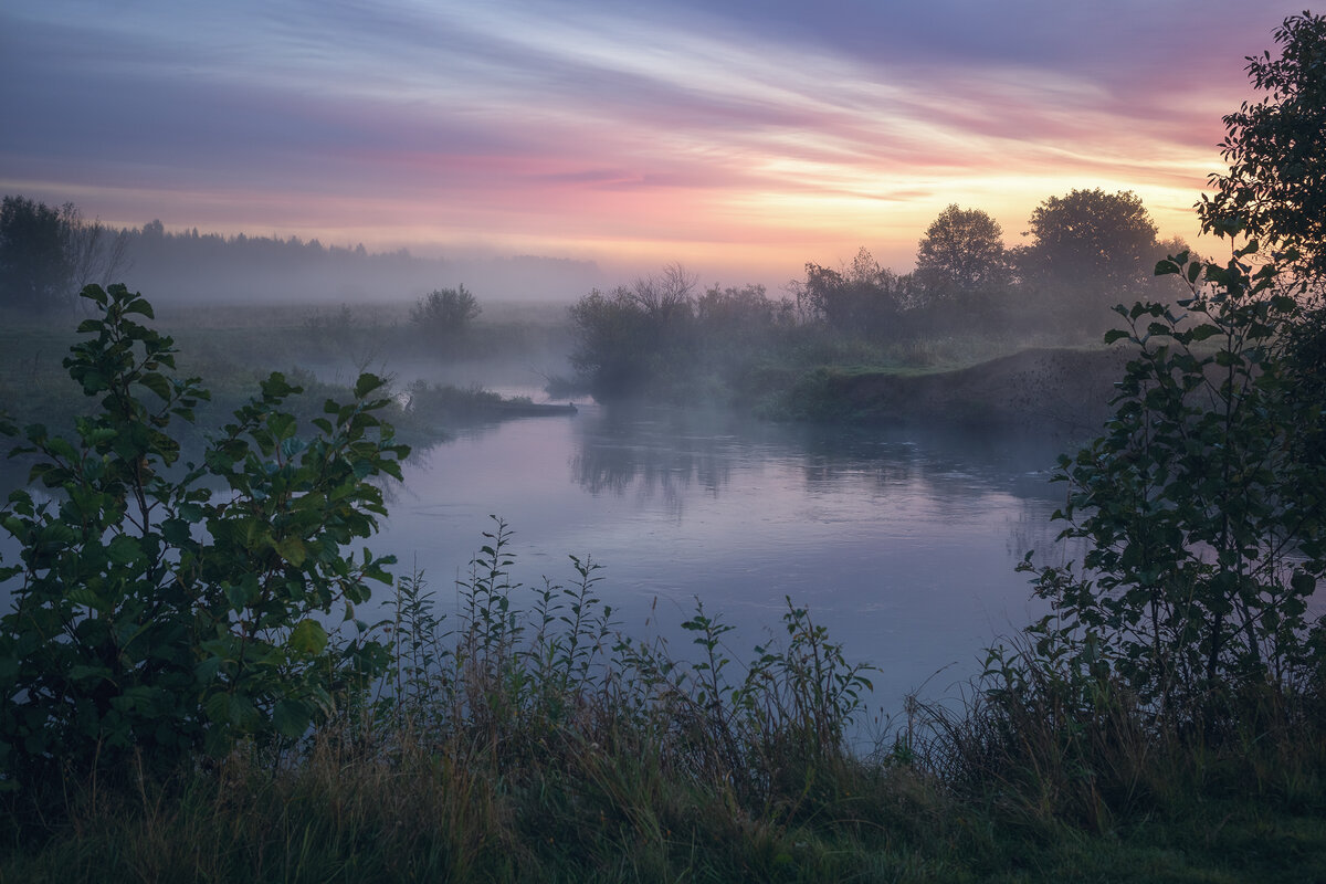 утро на реке фото