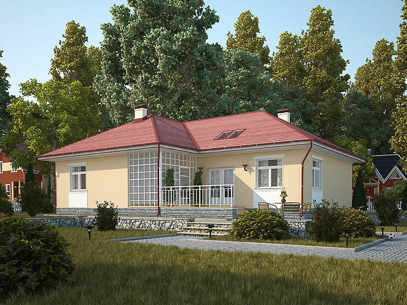 одноэтажный дом фото