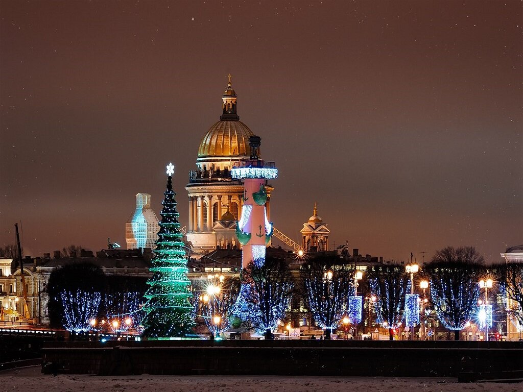 новогодний питер исакиевский собор фото