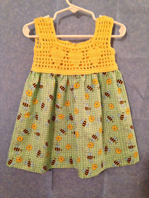 Кокетка для детского платья крючком: круглая и квадратная