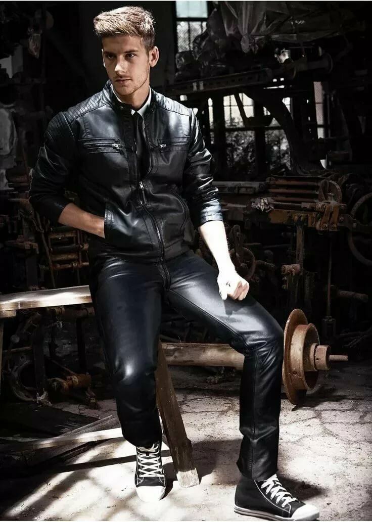 Gay men in leather