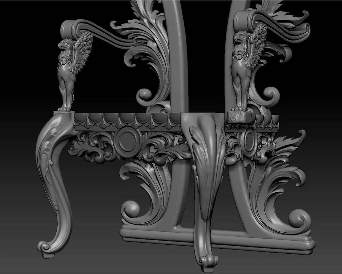 3d модели резных стульев фото